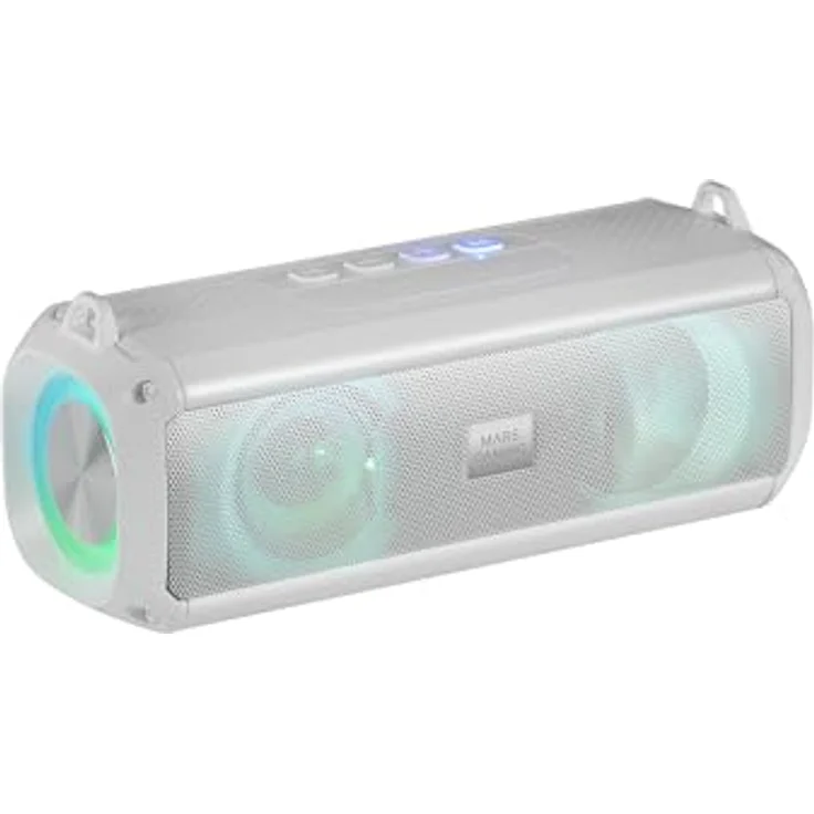 Mars Gaming Mars Gaming MSB-XT, Portable Bluetooth-Lautsprecher 2in1 mit 20W Sound-System, RGB Beleuchtung, AUX/MicroSD/USB/FM Radio, Weiß – Bild 1