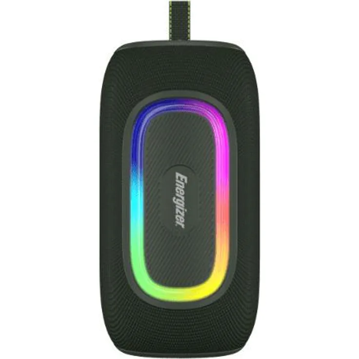 Energizer BTS163 Tragbarer Bluetooth-Lautsprecher 16 W, Schwarz mit RGB-LED, 2400mAh Akku, Bluetooth 5.2, Freisprech-Anrufe, FM-Radio