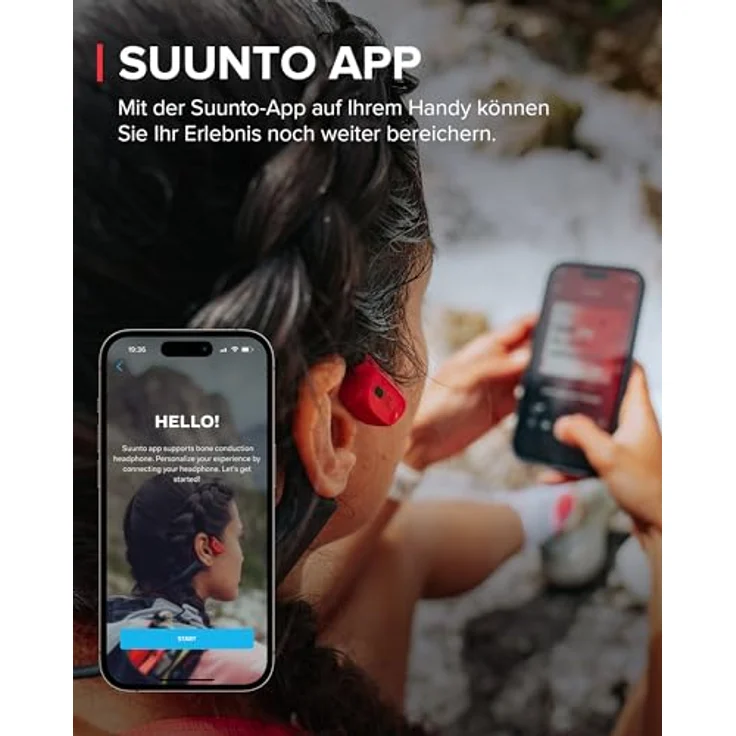 Suunto Wing Lime, Knochenschall-Kopfhörer mit LED-Leuchten und bis zu 10 Stunden Akkulaufzeit, Grün-Schwarz – Bild 10