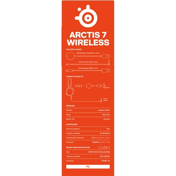 SteelSeries Arctis 7 (Gaming Headset, verlustfreies und drahtloses, DTS Headphone:X v2.0 Surround für PC und PlayStation 4) weiß – Bild 11