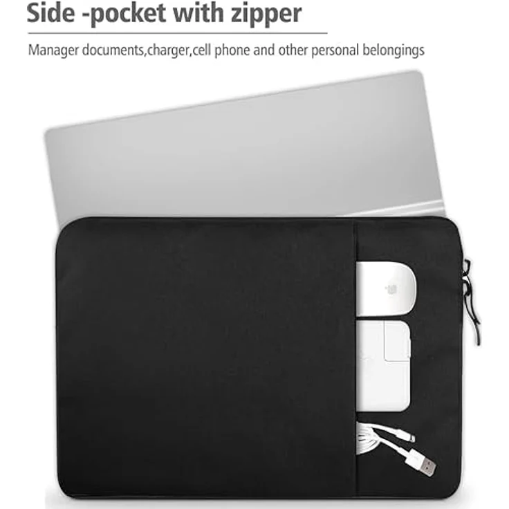 UPERFECT Tragetasche für 18,5 Zoll Monitor, Polyester Laptoptasche im vertikalen Stil mit Reißverschlusstasche und großer Außentasche – Bild 3