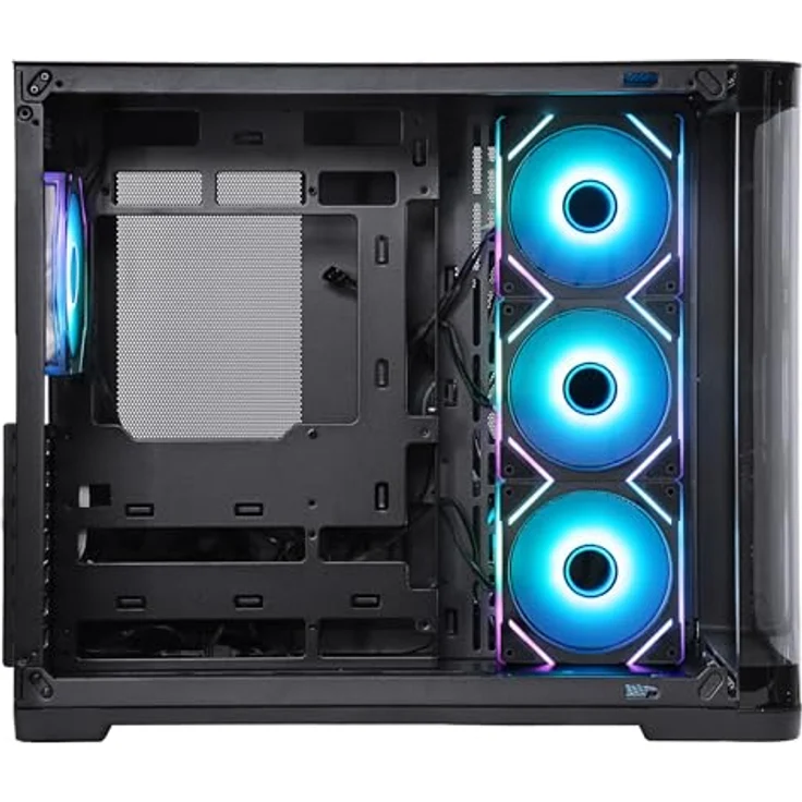 Itek Case Dark CAVE Curved - Gaming Tower, ATX, 4 x 12 cm ARGB Fan, 2 x USB3, Type-C, Side & Front Panel Temp Glass, Gehärtetes Glas, Schwarz – Bild 3