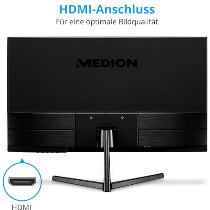 MEDION P52218 (MD 20150) 54,6 cm (22 Zoll) Full HD Widescreen Monitor (FHD, 16:9, HDMI, Anti Flicker, Anti Glare, Anti Blue-Light) schwarz – Bild 4