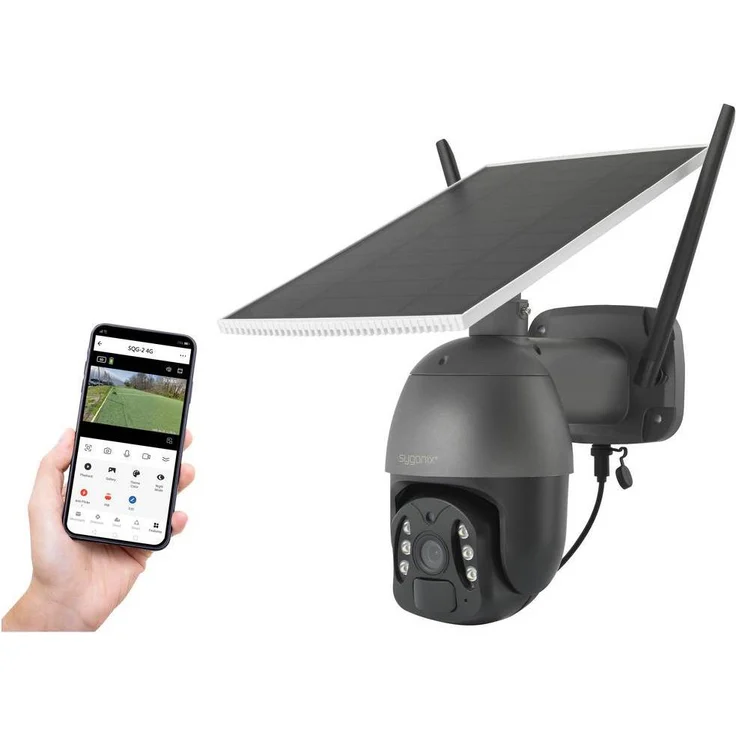 Sygonix SY-5177734 GSM IP Überwachungskamera, 1920 x 1080 Pixel, Netzwerkkamera, Schwarz