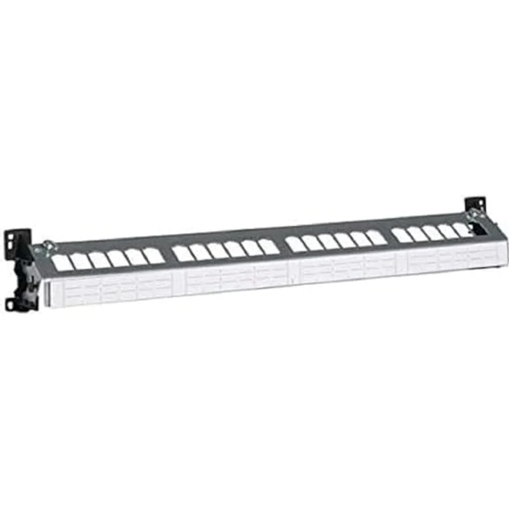 Hager FZ24MMO 24 Port Patch-Panel, leer für Hutschiene, verzinkter Stahl, isolierter Kunststoffträger – Bild 2