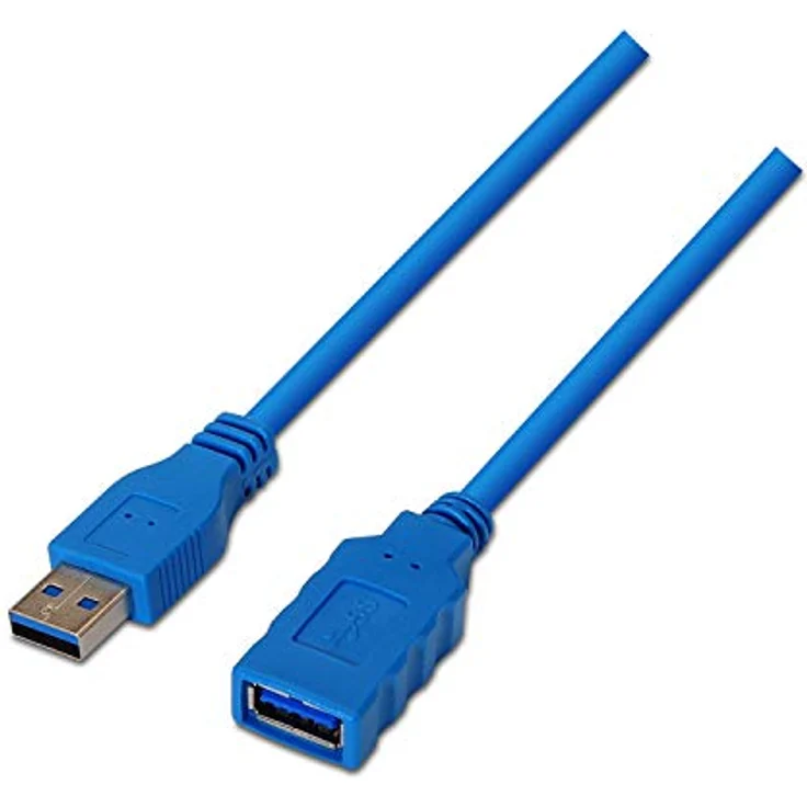 AISENS A105-0045 - USB Kabel (1 m, USB A, USB A, 3.0 (3.1 Gen 1), 5000 Mbit-s, Blau) – Bild 2