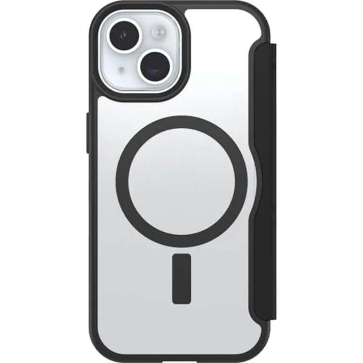 OtterBox React Series Folio Hülle für iPhone 16e, 15, 14, 13, Stoßfest, Militärstandard, Transparent, Schwarz, mit Kartenhaltern, ohne Einzelhandelsverpackung – Bild 3