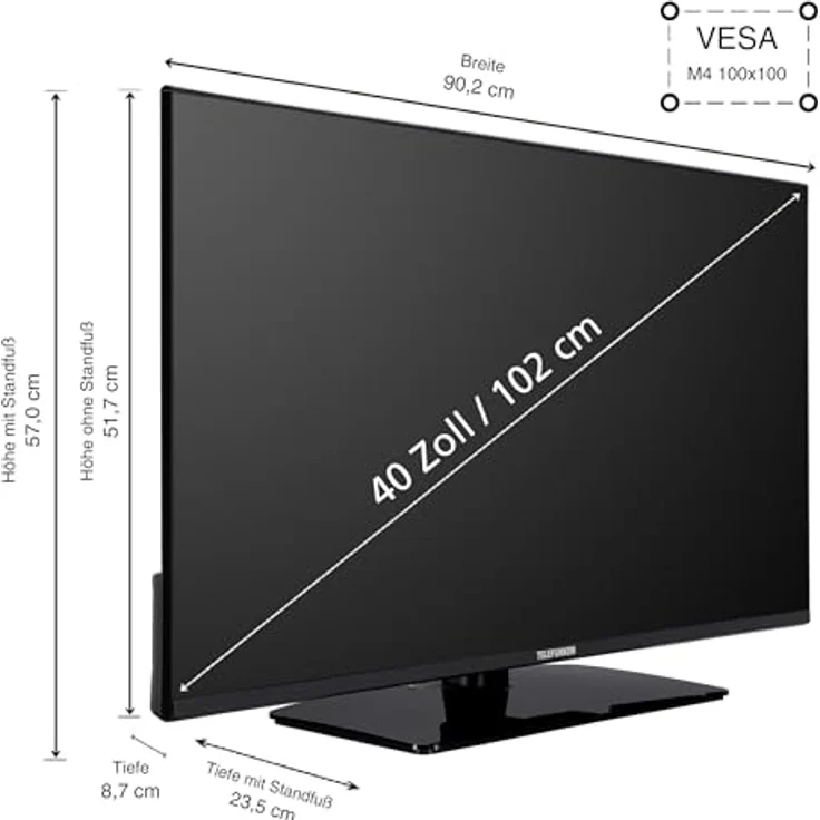 Telefunken XF40N750M 40 Zoll Full HD LED TV mit Triple-Tuner, schwarz – Bild 2