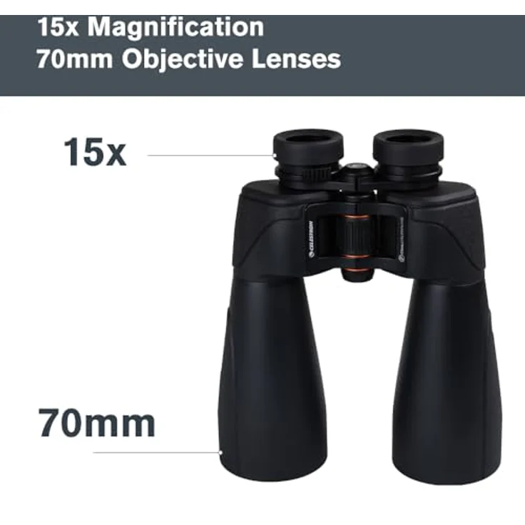 Celestron SkyMaster Pro ED 15x70 Astronomie-Fernglas mit ED-Glas, großer Blende und XLT-Beschichtung, Schwarz – Bild 4