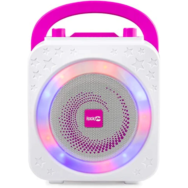 RockJam SP150-PK Bluetooth-Lautsprecher, 10 Watt RMS, mit zwei Mikrofonen und LED-Lichtern – Bild 7