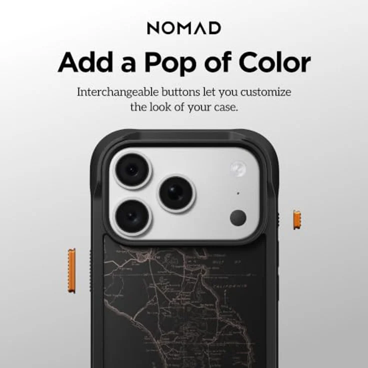 Nomad Rugged Case - norte - Handyhülle für iPhone 18 Pro/17 Pro, robuster Polycarbonat-Rahmen, MagSafe- und Qi2-kompatibel, fingerabdruckresistente Rückseite – Bild 3
