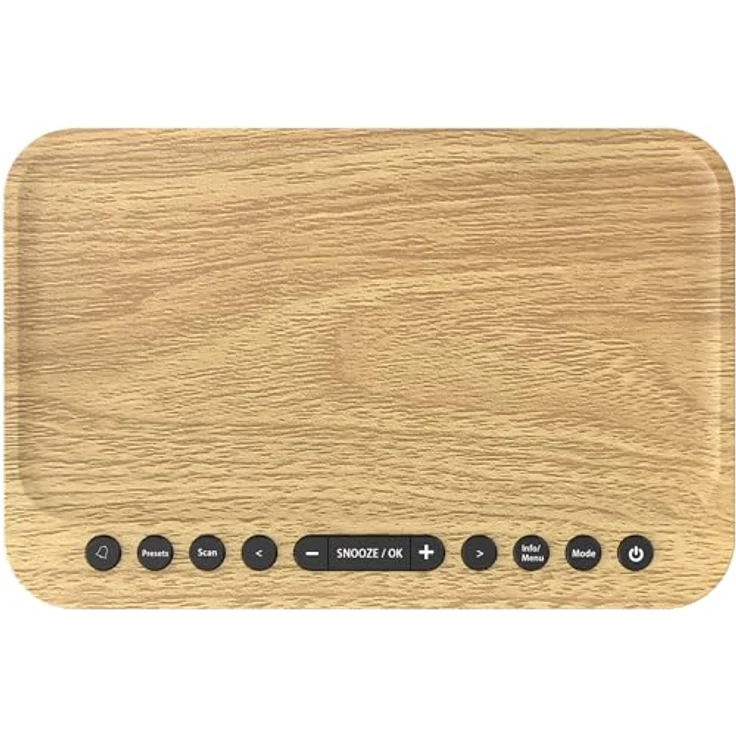 Kenwood CR-ST40DAB-M - Stereo Radiowecker mit 3 Weckzeiten, DAB+, UKW, BLUETOOTH, USB, Ladefunktion, großes Display, 5-stufig dimmbar, 6 Watt RMS, Stationsspeicher, Holz-Look – Bild 5