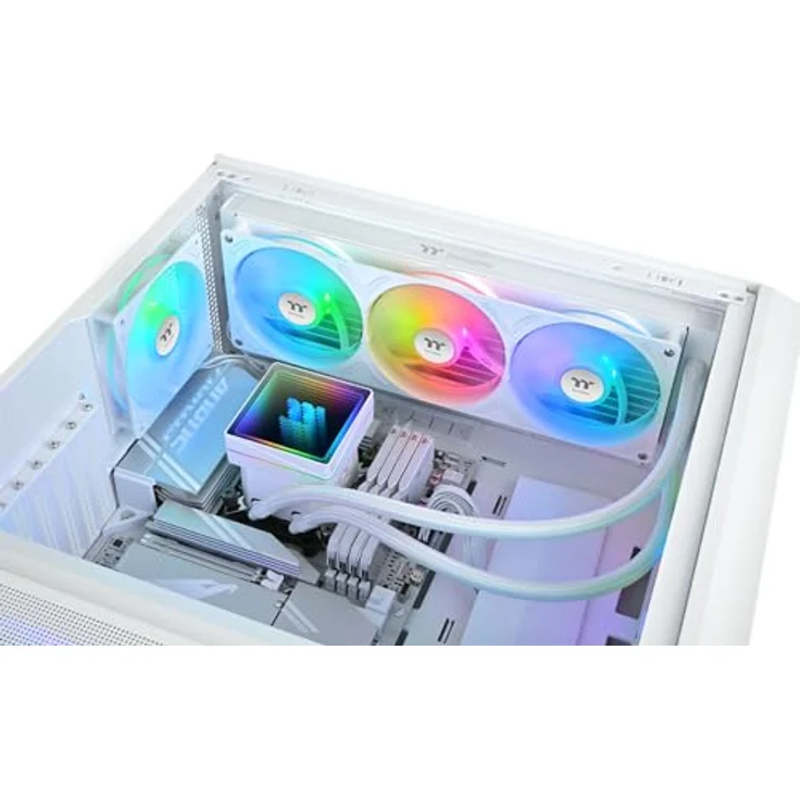 Thermaltake TH360 V3 ARGB Sync Snow, AiO-Wasserkühlung mit 3x 120mm Lüftern, bis 2500 rpm, 37.8 dB – Bild 8