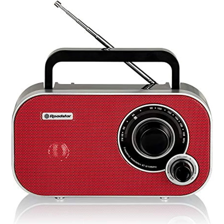 Roadstar TRA-2235 rot tragbares Radio mit Kopfhöreranschluss (UKW, Mono-Breitbandlautsprecher) – Bild 3