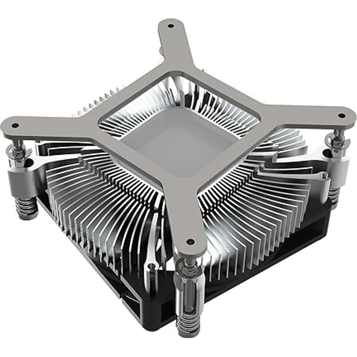 Dynatron Z60, Intel CPU Kühler 1.5U für LGA1700, Aluminium 6063-T5, bis 65W TDP, radialer Kühlkörper, Schwarz – Bild 3