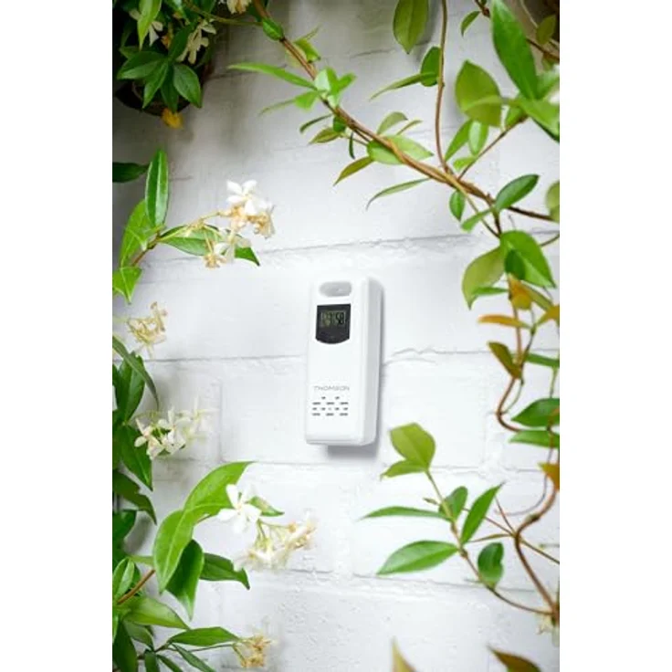 Thomson WS102TWH, Bluetooth 5.3 Lautsprecher mit Wetterstation, Weiß/Holz – Bild 4