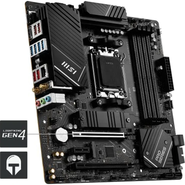 MSI PRO B650M-A WiFi Mainboard, Micro-ATX - Unterstützt AMD Ryzen 7000 Serie Prozessoren, AM5 - DDR5 Memory Boost 6400+MHz/OC, 2 x PCIe 4.0 x16, 2 x M.2 Gen4, Wi-Fi 6E – Bild 5
