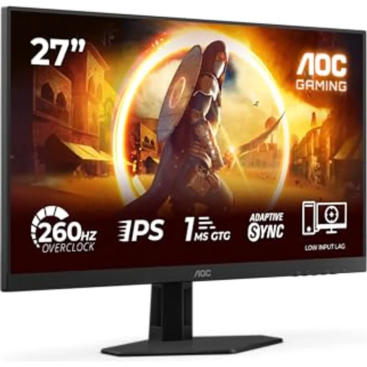 AOC Gaming 27G4ZRE, 27 Zoll Full HD Monitor mit 240 Hz, 1 ms Reaktionszeit, G-Sync kompatibel, HDR10, schwarz-rot – Bild 1