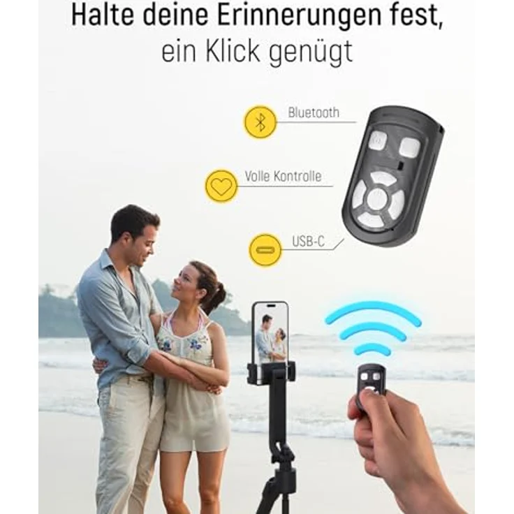 Wozinsky WST-360YS, Selfie Stativ mit Auto Gesichts-Tracking, 360 Grad drehbar, Gestensteuerung, stabile Metallkonstruktion, kompatibel mit Kameras und Smartphones – Bild 3