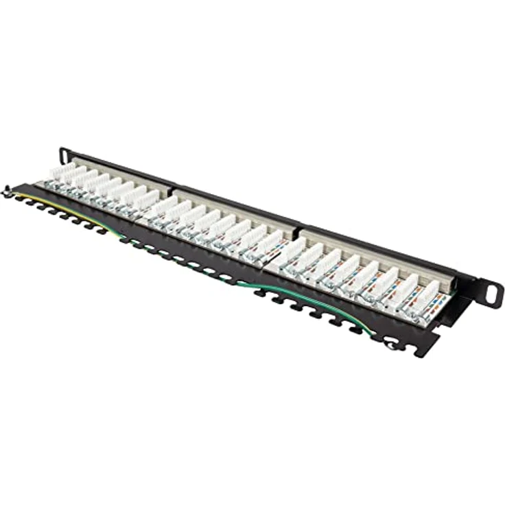 Good Connections® Patchpanel / Patchfeld - 19" - Cat. 6, 500 MHz - GIGABIT-fähig - 24-Port - STP geschirmt - Tiefschwarz – Bild 2