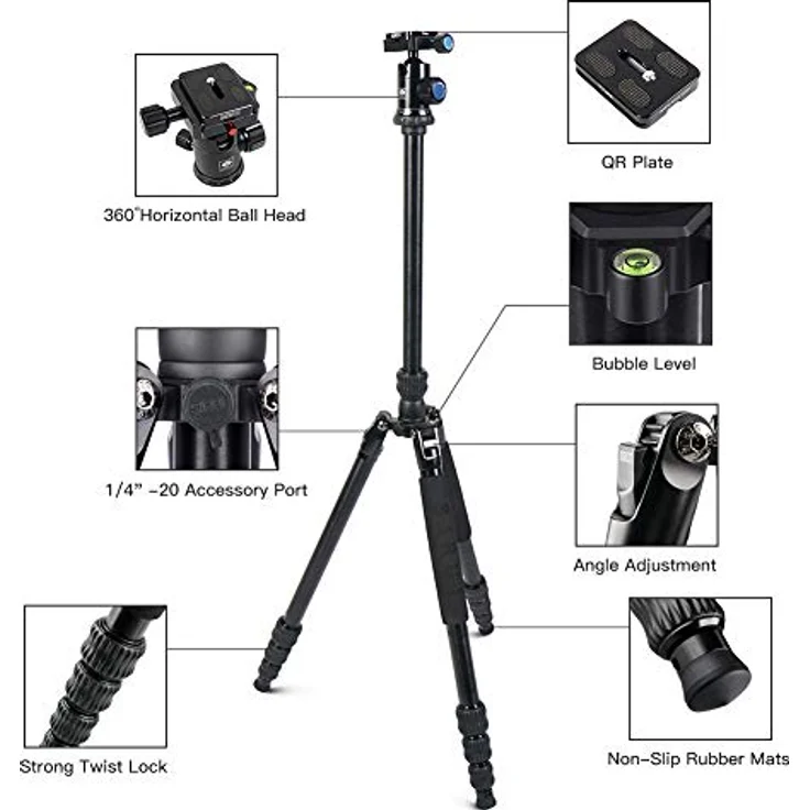 SIRUI Traveler 7A - Drei-/ Einbeinstativ Aluminium mit Kugelkopf – Bild 2