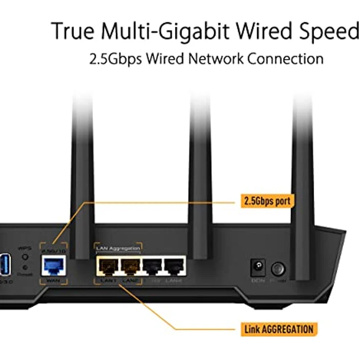 ASUS TUF Gaming AX4200 Dual Band WiFi 6 Gaming kombinierbarer Router (WiFi 6, bis zu 4200 Mbit/s, 2,5Gbit/s Port, AiMesh, AiProtection Pro) – Bild 5