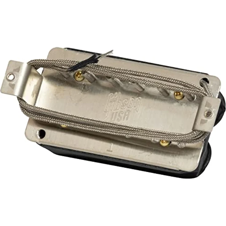 Gibson 70s Tribute Rhythm / Neck, Humbucker Tonabnehmer für E-Gitarre mit High Output, Nickel Kappenfarbe, Alnico 5 Magnet – Bild 2