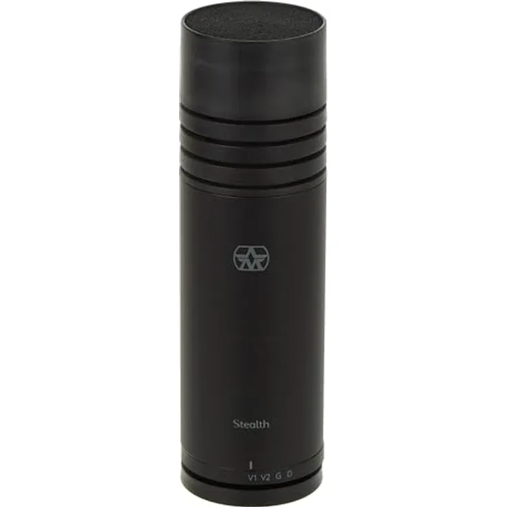 Aston Stealth Black Gaming Mikrofon, 4 professionelle Stimmen, integriertem Mikrofonvorverstärker und Sorbothane Shock-Mount-System