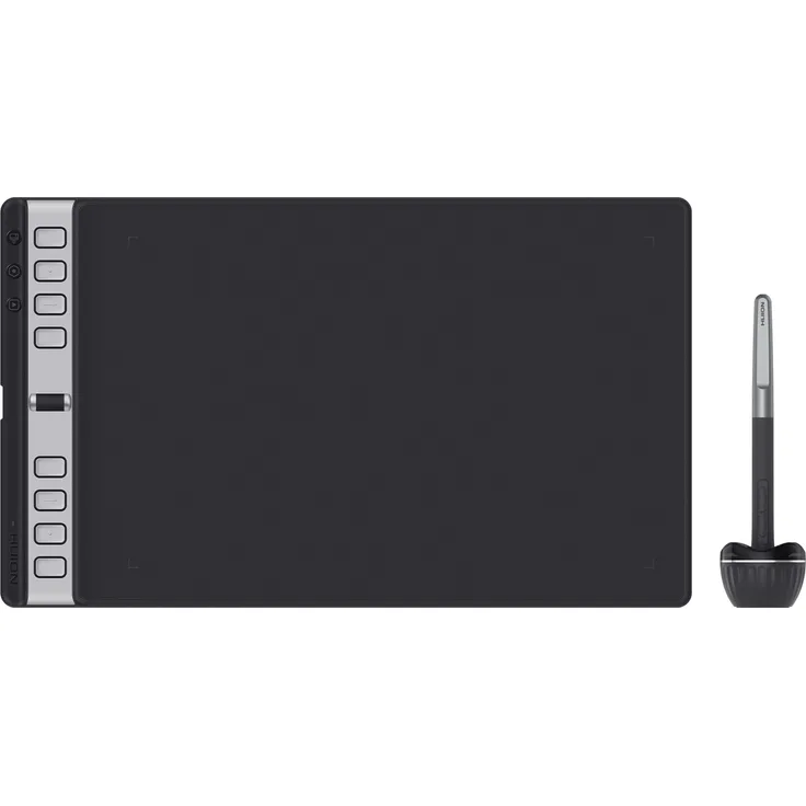 HUION Inspiroy 2L Schwarzes Grafiktablett mit Gruppentasten und Rollen, 10,5 x 6,56 Zoll Arbeitsbereich