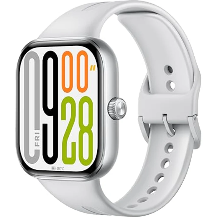 Xiaomi Redmi Watch 5 – 2.07" AMOLED, 60Hz, 24 Tage Akku, 150+ Sportmodi, 5ATM wasserfest, GNSS, Herzfrequenz & SPO₂-Sensor, Bluetooth Calling, Aluminium-Rahmen, drehbare Krone, Silver Gray – Bild 1