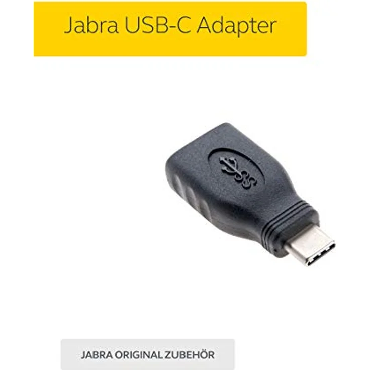 Jabra 14208-14 USB-C-USB-A Schwarz Kabeladapter – Adapter für Kabel (USB-C-, USB-A, Stecker/Buchse, Schwarz) – Bild 2