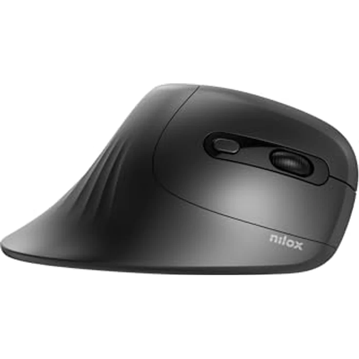 Nilox Vertikale kabellose Maus, ergonomisches Design in Schwarz – Bild 2