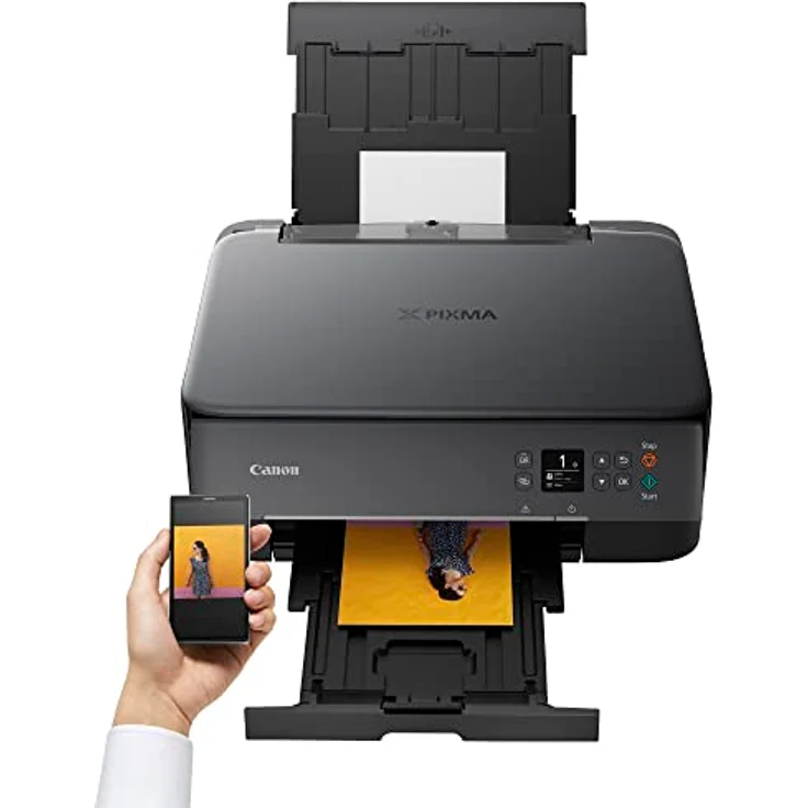 Canon PIXMA TS5350i BK Drucker Farbtintenstrahl Multifunktionsgerät DIN A4 (Scanner, Kopierer, OLED, 4.800 x 1.200 dpi, USB, WLAN, Duplexdruck, 2 Papierzuführungen), schwarz – Bild 3