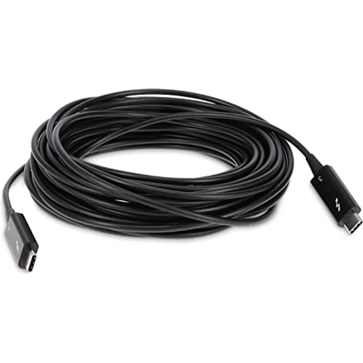 LMP Optisches Thunderbolt 3 (USB-C) -Kabel, aktiv, 40 Gbit/s, schwarz, 10 m