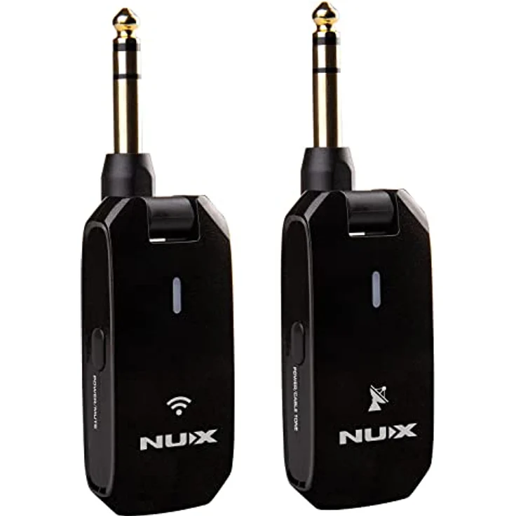 NU-X C-5RC Wiederaufladbares kabelloses Gitarren-Bug-Set | Trägerfrequenz 5,8 GHz, NUX, Lizenzfreier Betrieb weltweit, 5,8-GHz-Band unbeeinflusst, Bis zu 10 Sets simultan nutzbar, Automatische Kopplung, Wiederaufladbar mit Powercase, schwarz – Bild 3