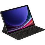 Samsung Book Cover Keyboard Slim EF-DX720 für das Galaxy Tab S9 | Tab S9 FE, QWERTZ-Tastatur, AI-Taste, Schwarz