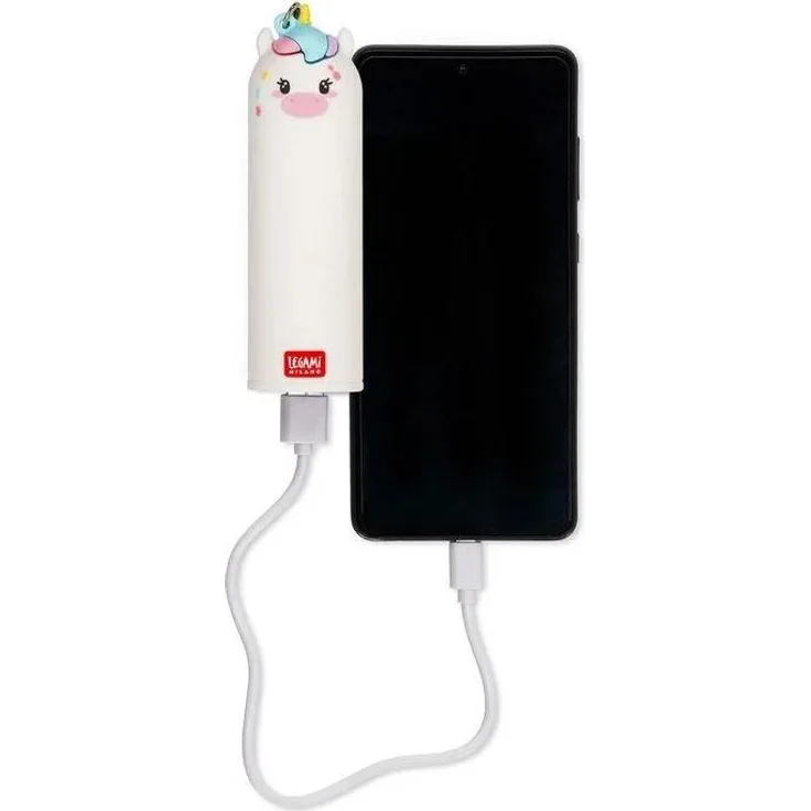 Legami POWERBANK 4800MAH UNICORN, tragbares Ladegerät für Smartphones und Tablets, duale USB-Ausgänge
