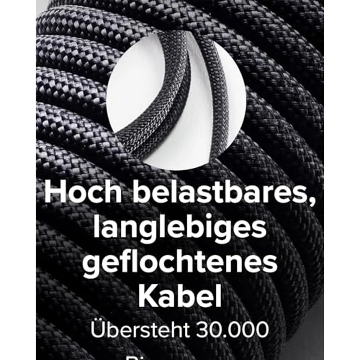 Zagg Mophie USB-C Kabel (2 m, USB 2.0), geflochtenes Daten- und Ladekabel in Weiß – Bild 6