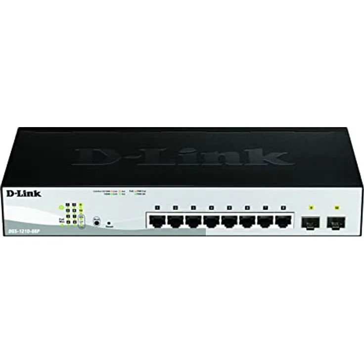 D-Link DGS-1210-08P/E Gigabit Smart Switch (8-Port, 2x SFP, 65W PoE-Budget)