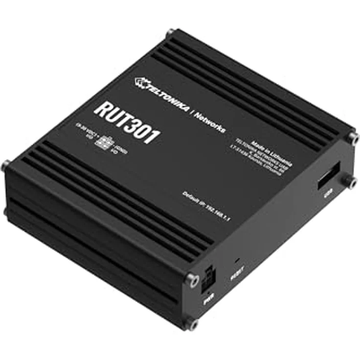 Teltonika RUT301, Industrieller Ethernet-Router mit 5 Ethernet-Ports, Schwarz – Bild 2