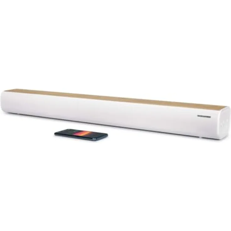 Thomson SB401BT Bluetooth Soundbar, 200 W, weiß mit Holz-Optik, TH389173