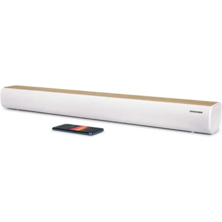 Thomson SB401BT Bluetooth Soundbar, 200 W, weiß mit Holz-Optik, TH389173 – Bild 1
