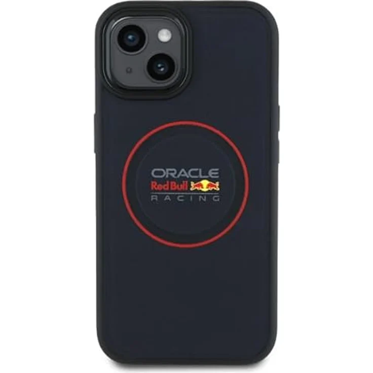 Red Bull RBHMP15S24PUILVR iPhone 15 6.1" Hardcase aus ökologischen Leder, navy mit rotem Ring, MagSafe kompatibel, Smartphone Hülle – Bild 3