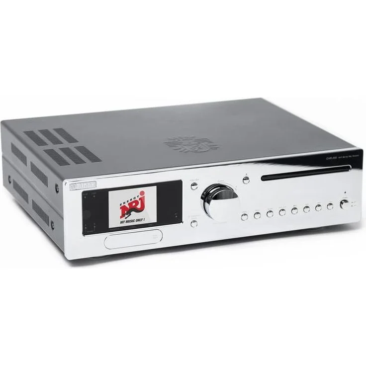 BLOCK CVR-200 Blu-ray Internet-Receiver, 200 W, 88 dB, Chrom-Silber und Chrom-Schwarz, für Blu-Ray-Audio, DVD-Audio, CD-Audio