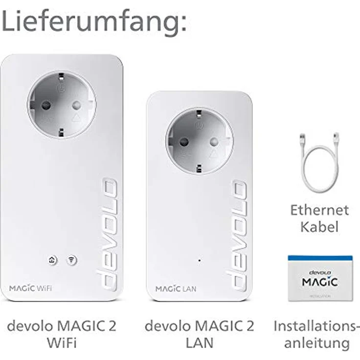 devolo Magic 2 WiFi - Starter Kit - Bridge - GigE, HomeGrid - 802.11a/b/g/n/ac - Dual-Band - an Wandsteckdose anschließbar – Bild 5