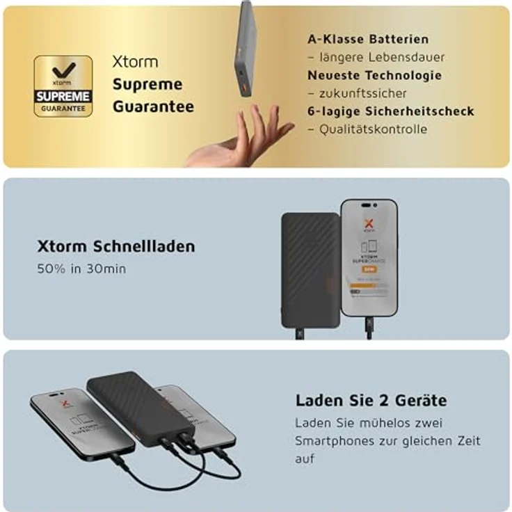 Xtorm Go2 Powerbank - 10.000mAh 20W - Fan Edition - Leistungsstark - Nachhaltige Technologie - Schwarz – Bild 4