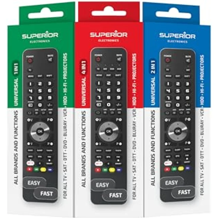 Superior FREEDOM 2v1 Fernbedienung RF Wireless für DTT, DVD/Blu-ray, SAT, TV, VCR, über 260.000 Modelle, einfache Programmierung – Bild 4