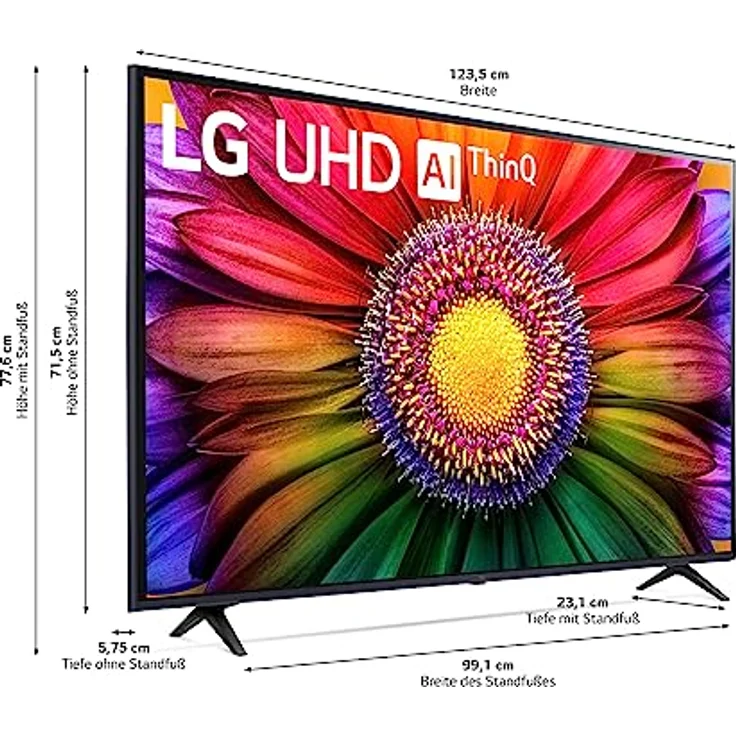 LG 55UR80006LJ 140 cm (55 Zoll) UHD Fernseher (Active HDR, 60 Hz, Smart TV) [Modelljahr 2023] – Bild 2