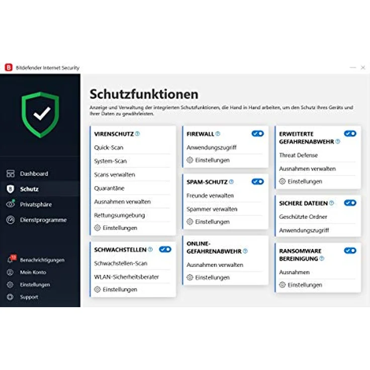 Bitdefender Internet Security 10 Geräte/18 Monate (Code in a Box) – Bild 3