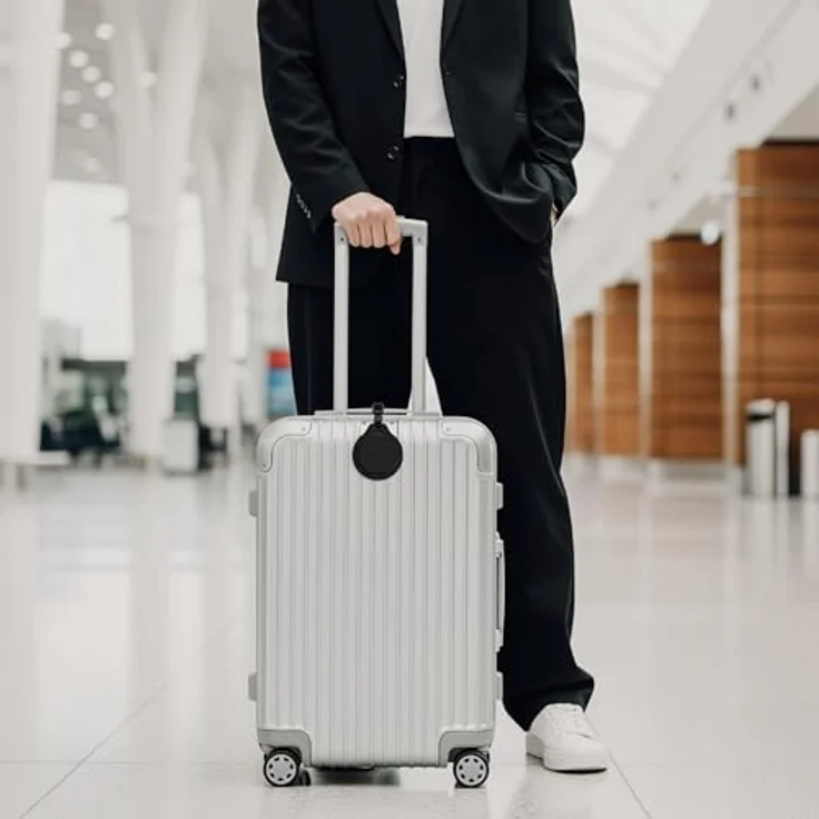 Satechi Vegan-Leather FindAll Luggage Tag, Bluetooth-Tracker mit kabellosem Laden, Schwarz – Bild 8